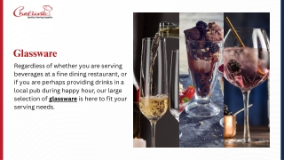 Commercial Glassware Collection for Bars, Restaurants & Cafes | Chefline UK