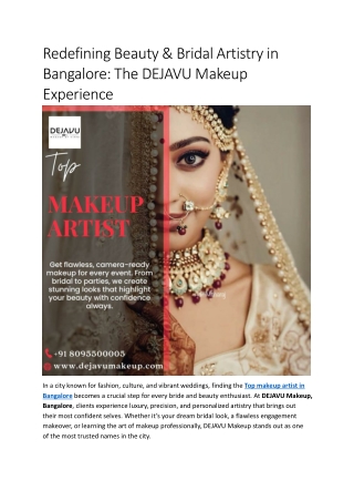 The DEJAVU Makeup Experience