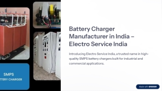 Leading Battery Charger Manufacturer in India | Electro Service India