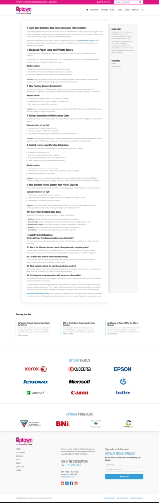 5 Signs Your Business Has Outgrown Small Office Printers