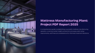 Mattress Manufacturing Plant Project PDF Report 2025
