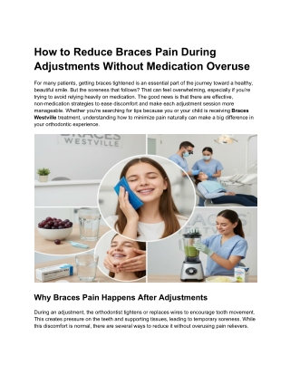 How to Reduce Braces Pain During Adjustments Without Medication Overuse