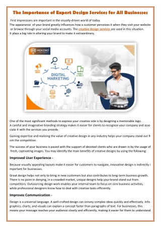 The Importance of Expert Design Services for All Businesses