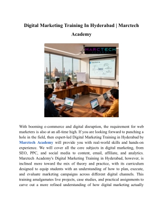 Digital Marketing Training In Hyderabad