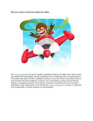 Aviator Crash Game Play Real Aviator Game Online