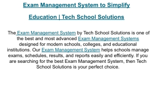 Exam Management System to Simplify Education _ Tech School Solutions
