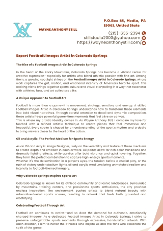 Expert Football Images Artist in Colorado Springs