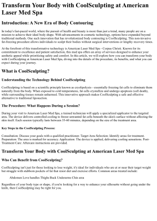Transform Your Body with CoolSculpting at American Laser Med Spa(7)
