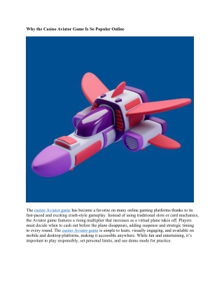 Casino Aviator Game Play the Exciting AviatorGame