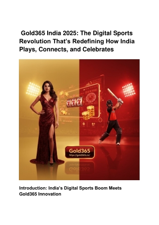 Gold365 India 2025_ The Digital Sports Revolution That’s Redefining How India Plays, Connects, and Celebrates