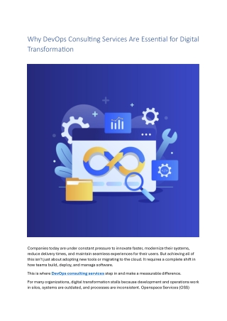 Why DevOps Consulting Services Are Essential for Digital Transformation