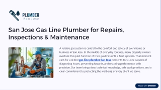San Jose Gas Line Plumber for Repairs, Inspections & Maintenance