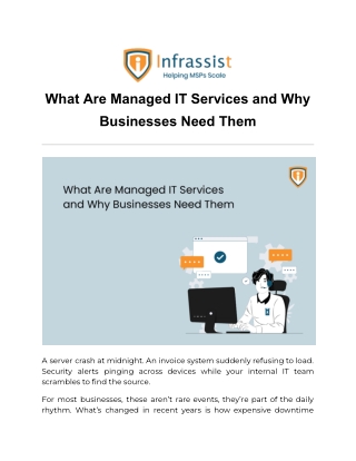What Are Managed IT Services and Why Businesses Need Them
