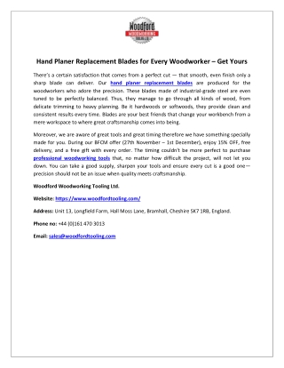 Hand Planer Replacement Blades for Every Woodworker – Get Yours