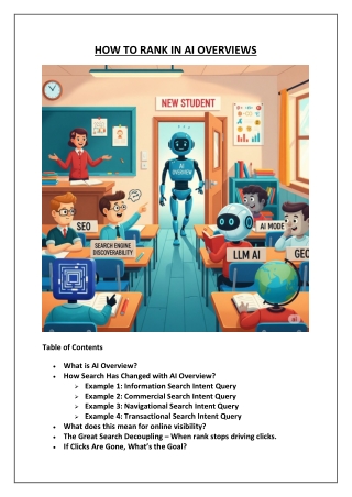 How to Rank in AI Overviews?