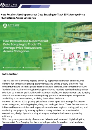 Supermarket Data Scraping - Track 15% Average Price Fluctuations
