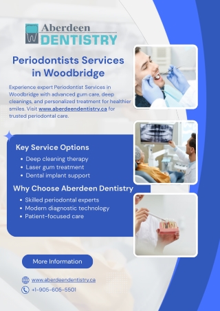Periodontists Services in Woodbridge - www.aberdeendentistry.ca