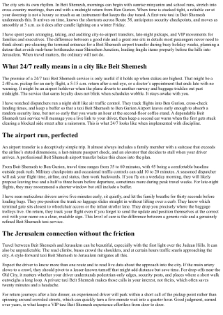 Round-the-Clock Taxi in Beit Shemesh for Busy Schedules