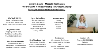 Buyer’s Guide – Mazzola Real Estate
