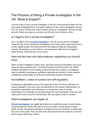 The Process of Hiring a Private Investigator in the UK_ What to Expect