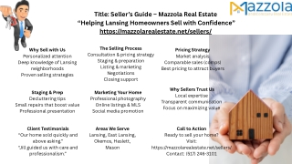 Seller’s Guide – Mazzola Real Estate