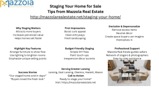 Staging Your Home – Seller’s Guide by Mazzola Real Estate