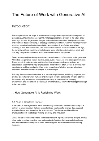 The Future of Work with Generative AI