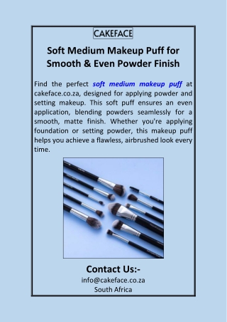 Soft Medium Makeup Puff for Smooth & Even Powder Finish