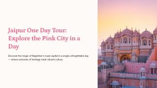 Jaipur One Day Tour Package
