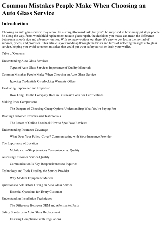 Why the Biggest "Myths" About windshield replacement Spartanburg May Actually Be