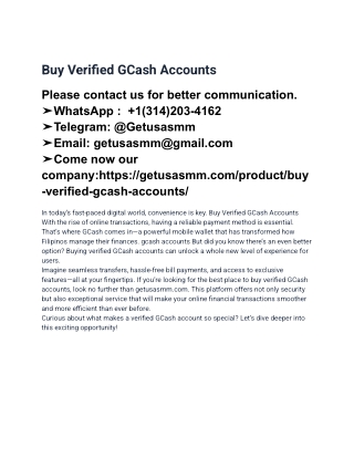 7 Best Place to Buy Verified GCash Account in 2025 _ Articles