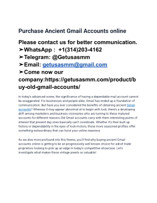 Buy Old Gmail Accounts_ The Ultimate Guide to Aged Google ...