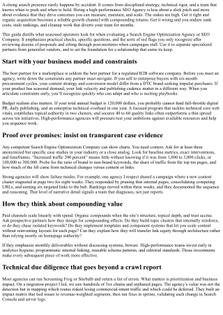 The Ultimate Checklist for Hiring a High-Performance SEO Agency