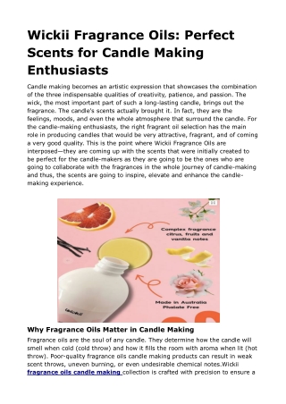 Wickii Fragrance Oils_ Perfect Scents for Candle Making Enthusiasts