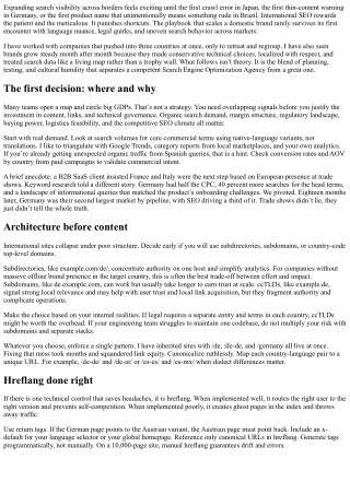 International SEO Agency Tactics for Global Growth