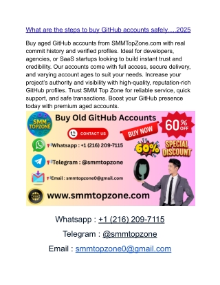 How to Buy Old GitHub Accounts for USA