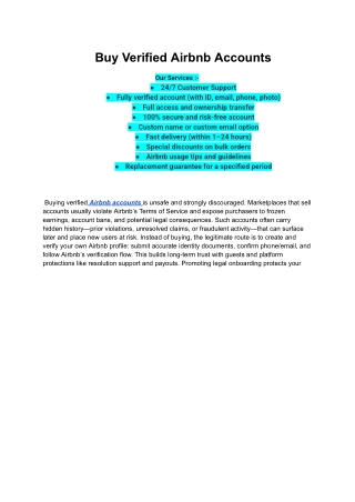 Top 6 Ways Verified Airbnb Accounts Enhance Your Hosting and Booking Success