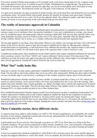 Insurance Auto Glass Repair Columbia: Getting Approved Fast