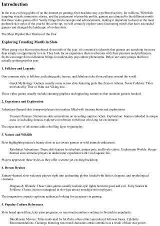 The Most Popular Slot Themes of the Year