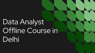 DATA ANALYST OFFLINE COURSE IN DELHI