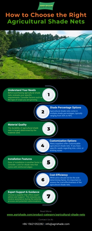 How to Choose the Right Agricultural Shade Nets [Infographic]
