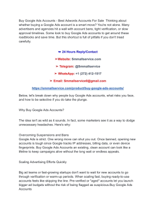 Buy Google Ads Accounts - Best Adwords Accounts For Sale