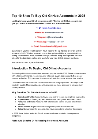 Top 10 Sites To Buy Old GitHub Accounts in 2025 (2)