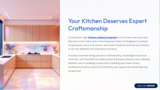Kitchen Cabinet Carpenter Singapore – Expert Custom Kitchen Carpentry Services