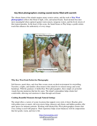 Key West photographers creating coastal stories filled with warmth