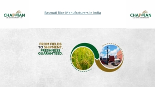 Basmati Rice Manufacturers In India