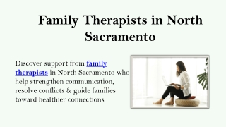 Family Therapists in North Sacramento