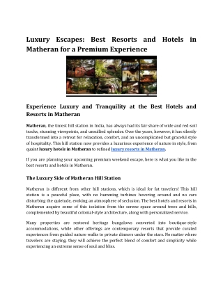 Luxury Escapes_ Best Resorts and Hotels in Matheran for a Premium Experience