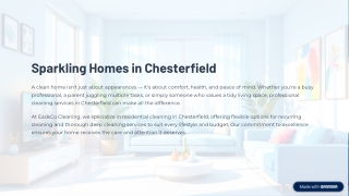 Residential Cleaning Chesterfield | EadsCo Cleaning