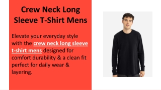 Crew Neck Long Sleeve T-Shirt Mens
